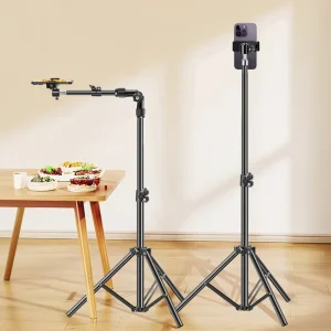 Phone Tripod Adjustable Horizontal Overhead